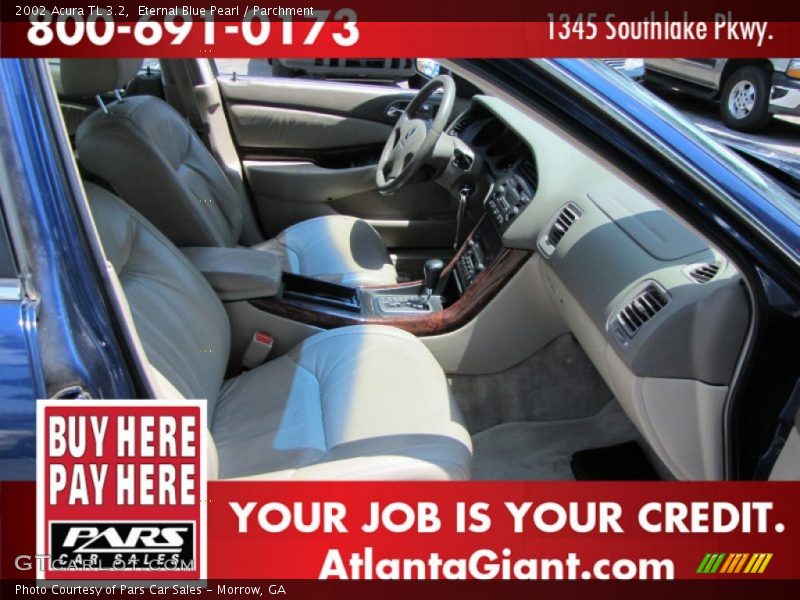 Eternal Blue Pearl / Parchment 2002 Acura TL 3.2