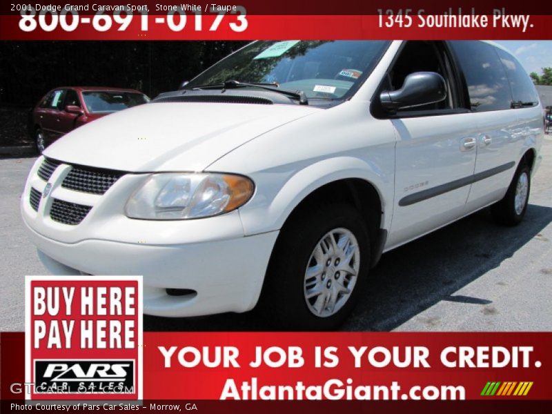 Stone White / Taupe 2001 Dodge Grand Caravan Sport
