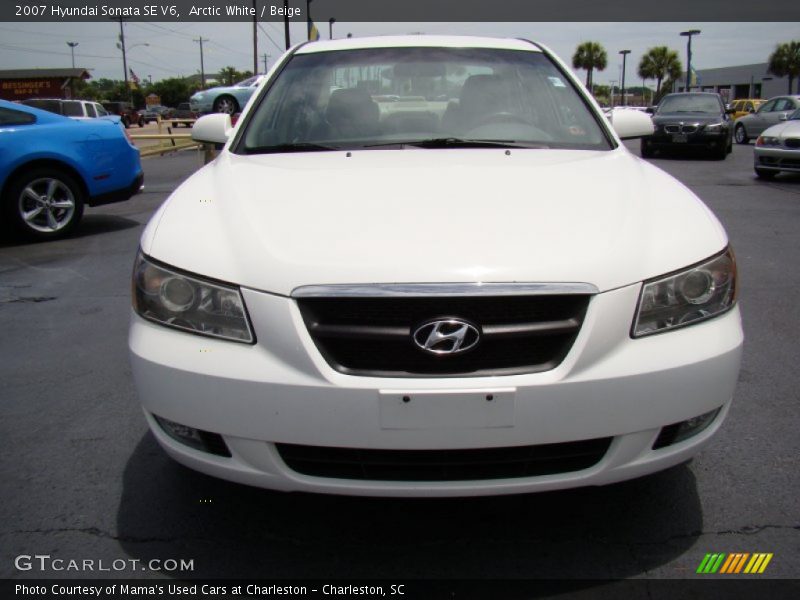 Arctic White / Beige 2007 Hyundai Sonata SE V6