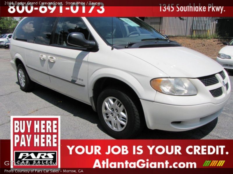 Stone White / Taupe 2001 Dodge Grand Caravan Sport