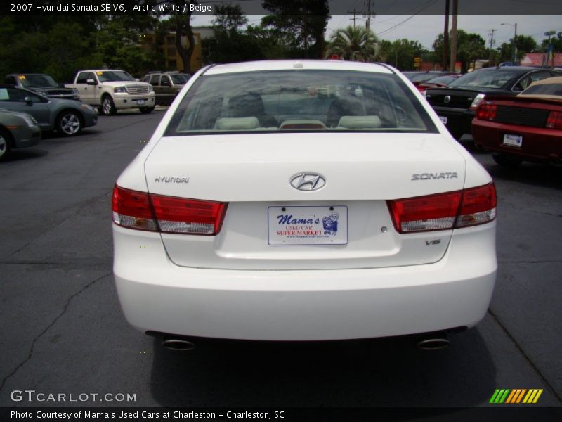 Arctic White / Beige 2007 Hyundai Sonata SE V6
