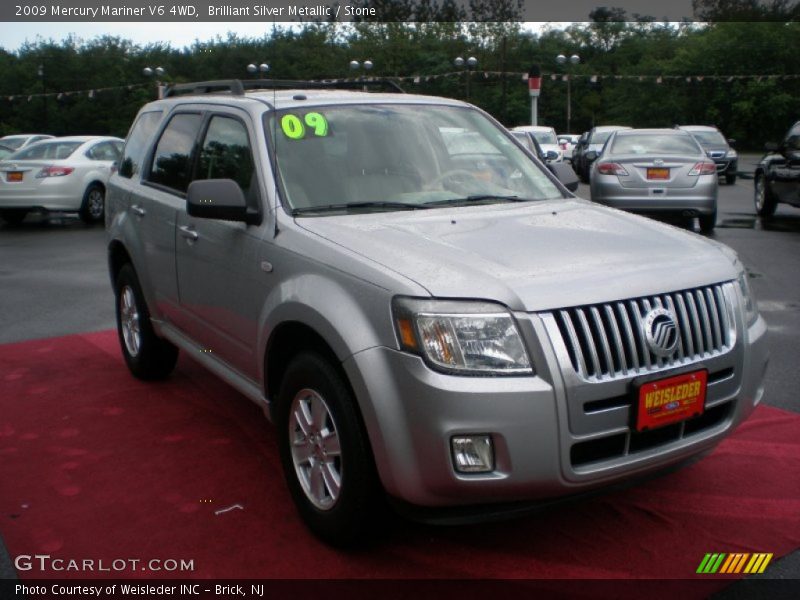 Brilliant Silver Metallic / Stone 2009 Mercury Mariner V6 4WD