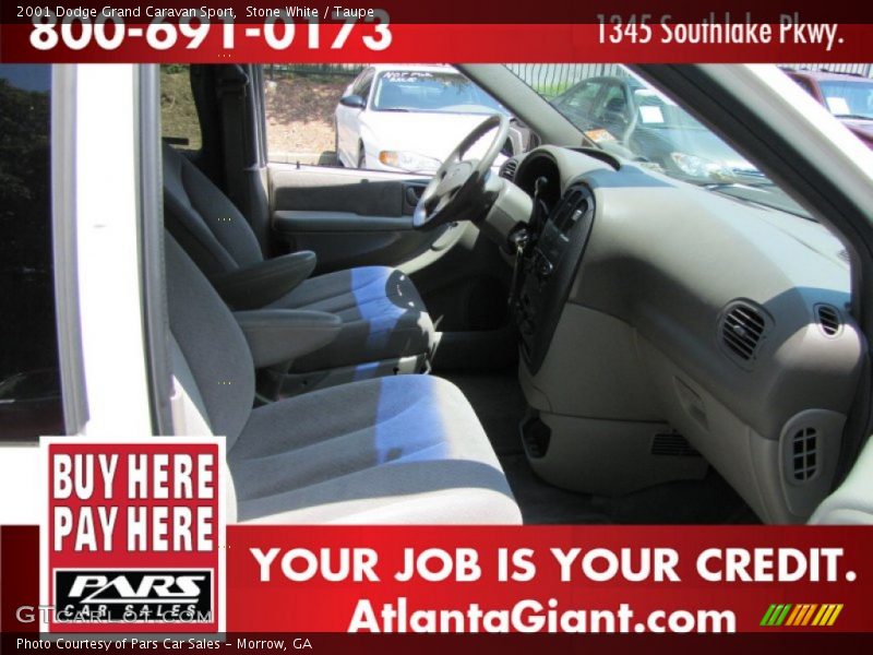 Stone White / Taupe 2001 Dodge Grand Caravan Sport