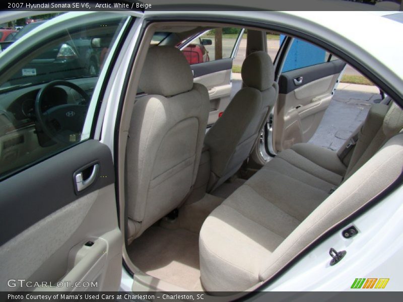 Arctic White / Beige 2007 Hyundai Sonata SE V6