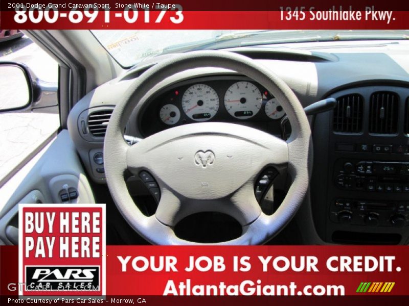 Stone White / Taupe 2001 Dodge Grand Caravan Sport