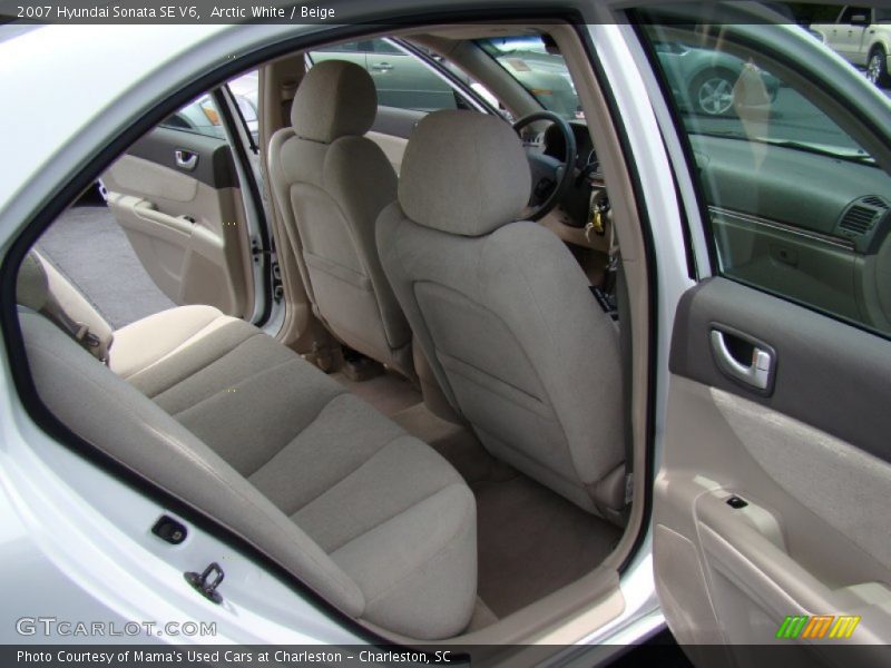 Arctic White / Beige 2007 Hyundai Sonata SE V6