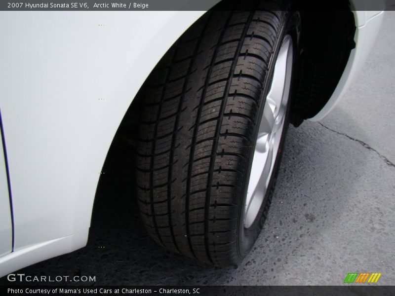 Arctic White / Beige 2007 Hyundai Sonata SE V6
