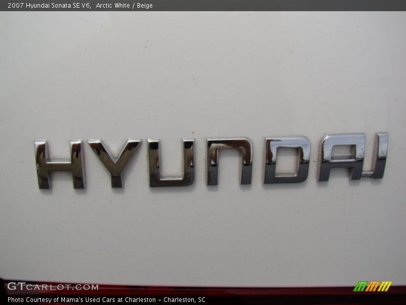 Arctic White / Beige 2007 Hyundai Sonata SE V6