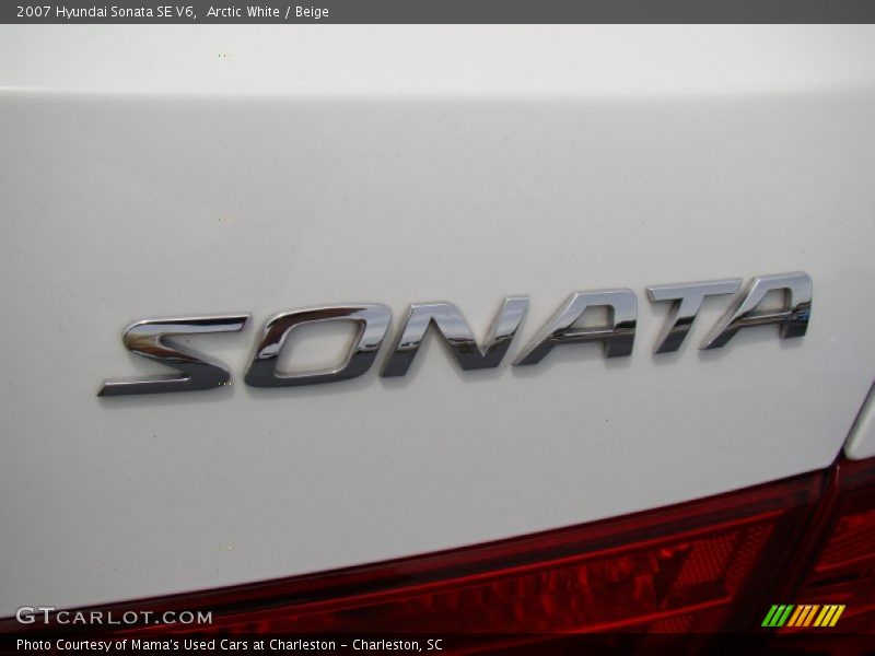 Arctic White / Beige 2007 Hyundai Sonata SE V6