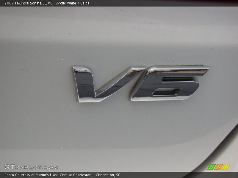 Arctic White / Beige 2007 Hyundai Sonata SE V6