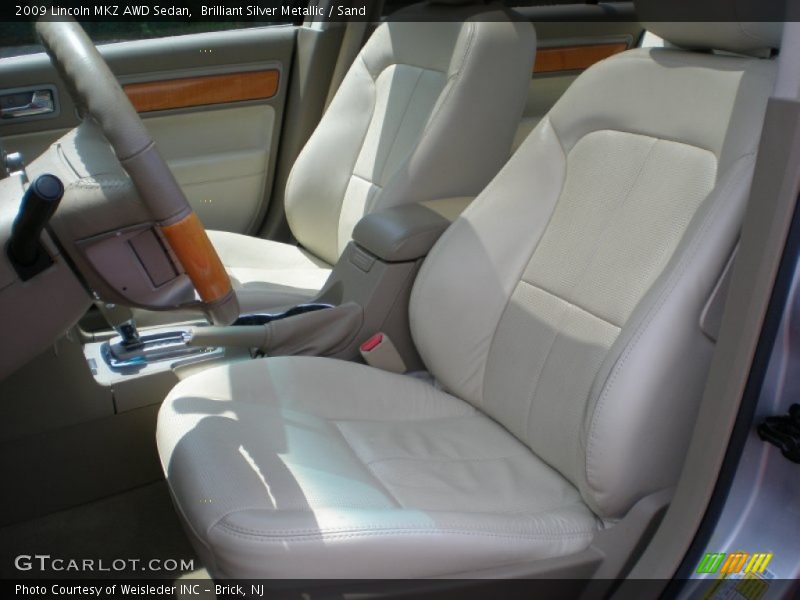 Brilliant Silver Metallic / Sand 2009 Lincoln MKZ AWD Sedan