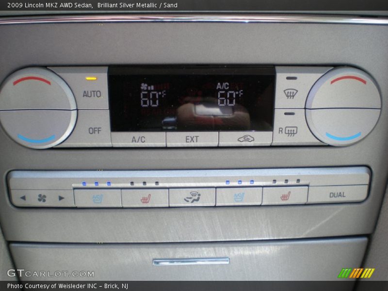 Brilliant Silver Metallic / Sand 2009 Lincoln MKZ AWD Sedan