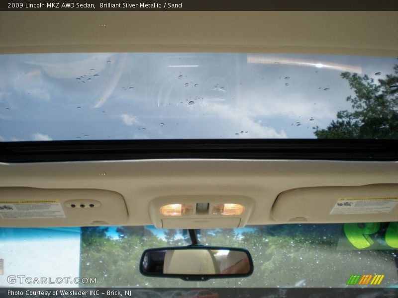Brilliant Silver Metallic / Sand 2009 Lincoln MKZ AWD Sedan