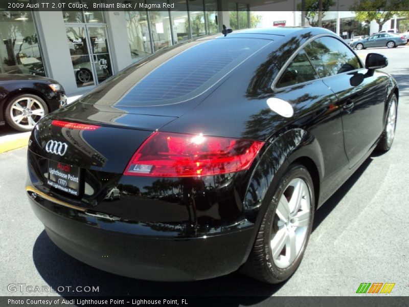 Brilliant Black / Magma Red 2009 Audi TT 2.0T Coupe