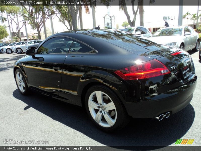 Brilliant Black / Magma Red 2009 Audi TT 2.0T Coupe