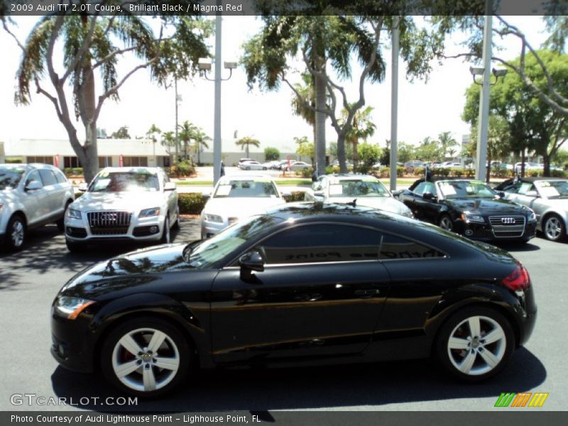 Brilliant Black / Magma Red 2009 Audi TT 2.0T Coupe