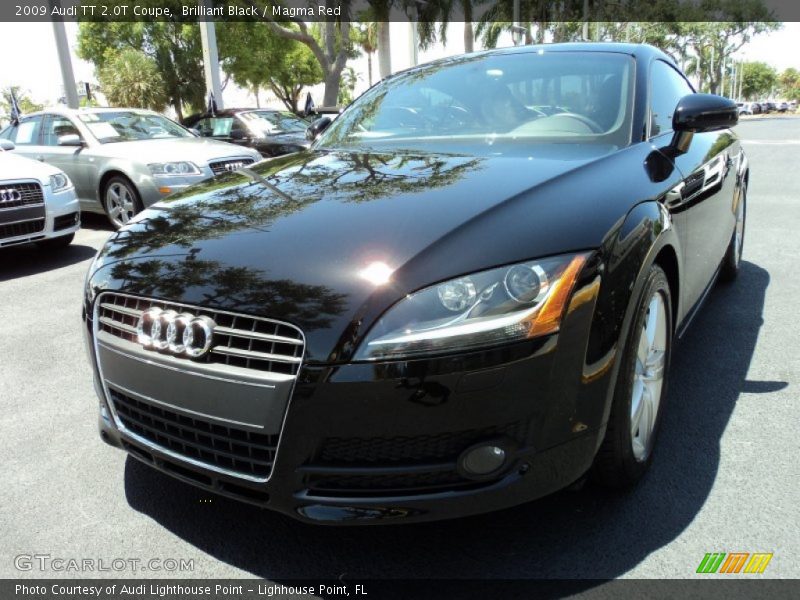 Brilliant Black / Magma Red 2009 Audi TT 2.0T Coupe