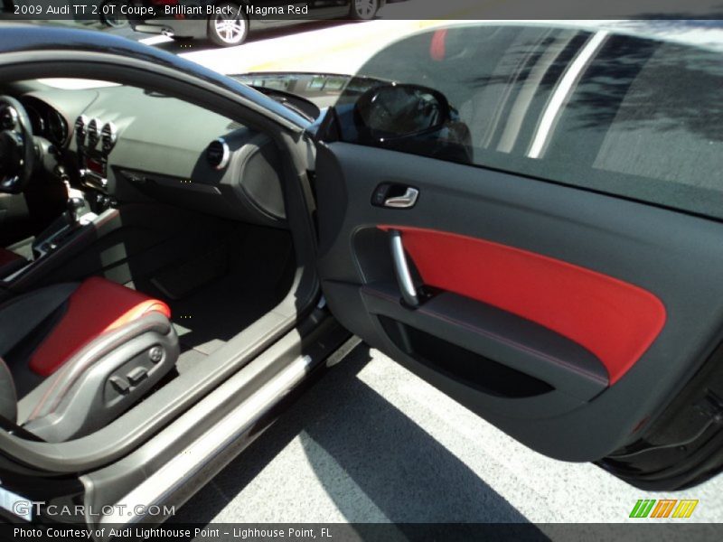 Brilliant Black / Magma Red 2009 Audi TT 2.0T Coupe