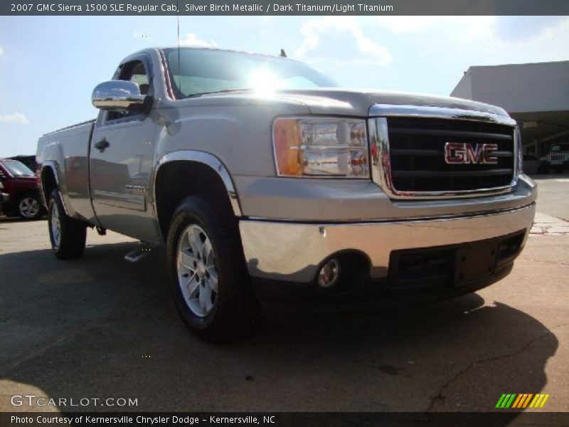 Silver Birch Metallic / Dark Titanium/Light Titanium 2007 GMC Sierra 1500 SLE Regular Cab