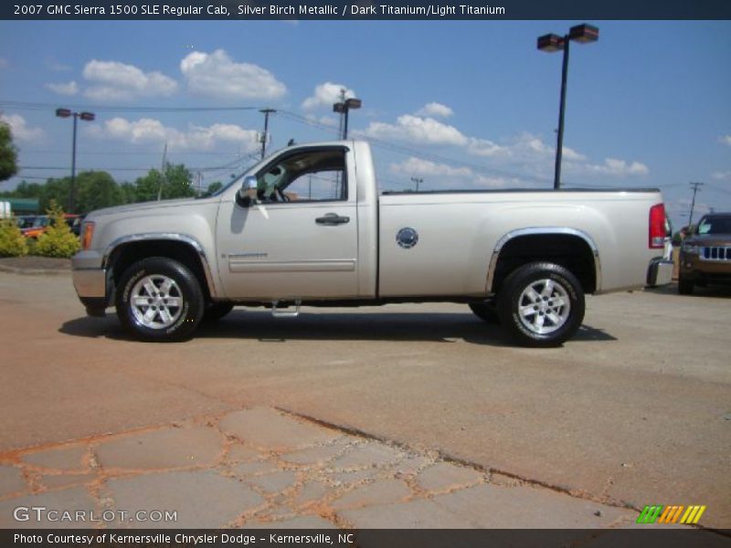 Silver Birch Metallic / Dark Titanium/Light Titanium 2007 GMC Sierra 1500 SLE Regular Cab