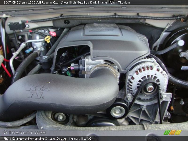 Silver Birch Metallic / Dark Titanium/Light Titanium 2007 GMC Sierra 1500 SLE Regular Cab