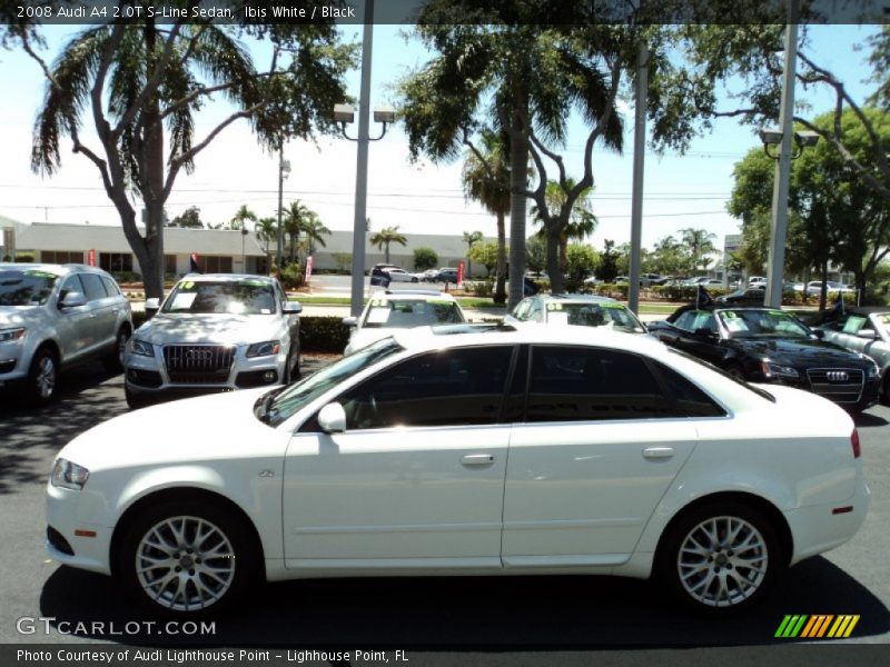 Ibis White / Black 2008 Audi A4 2.0T S-Line Sedan