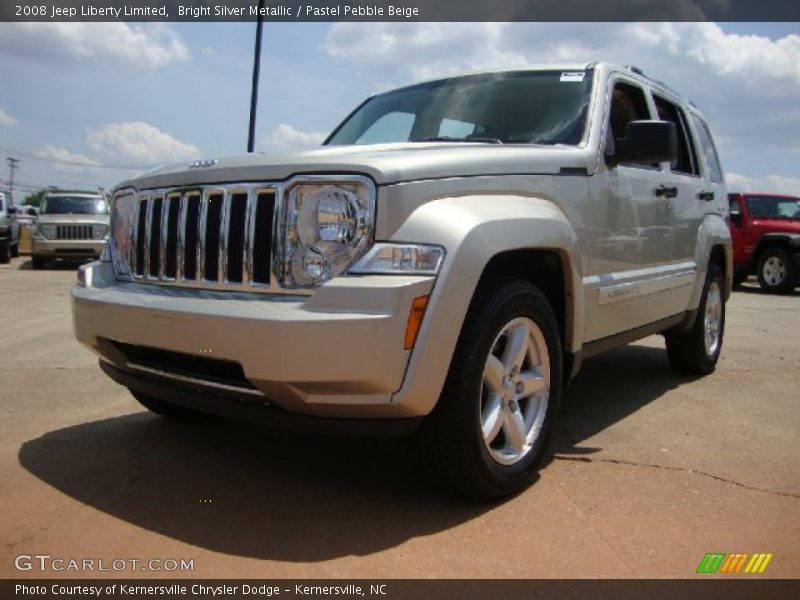 Bright Silver Metallic / Pastel Pebble Beige 2008 Jeep Liberty Limited