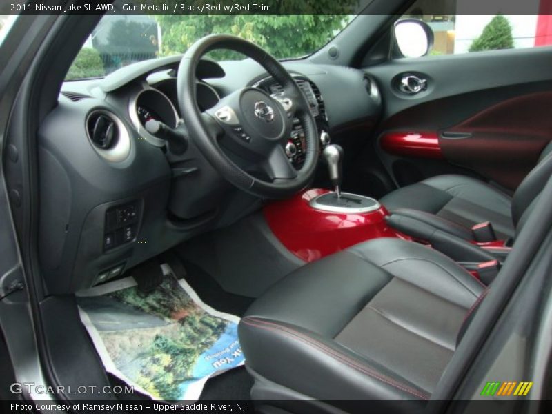  2011 Juke SL AWD Black/Red w/Red Trim Interior