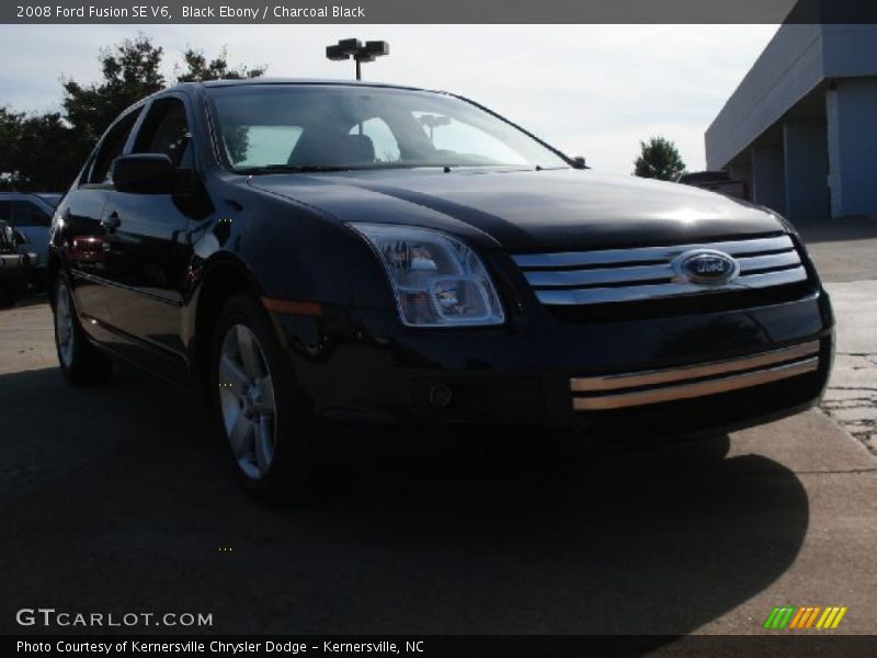 Black Ebony / Charcoal Black 2008 Ford Fusion SE V6