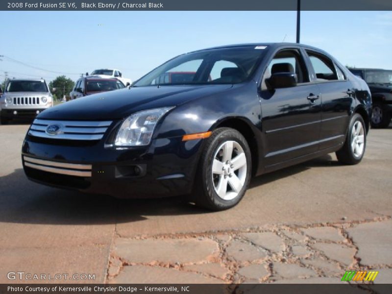 Black Ebony / Charcoal Black 2008 Ford Fusion SE V6