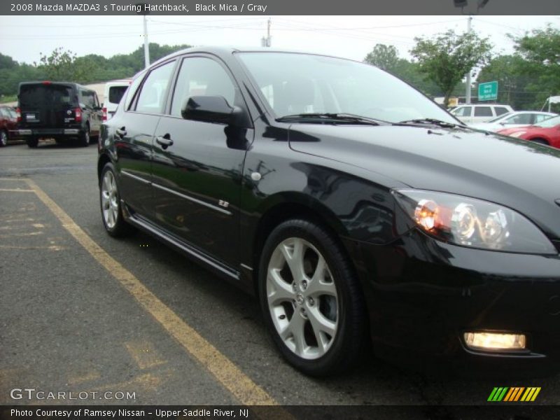 Black Mica / Gray 2008 Mazda MAZDA3 s Touring Hatchback