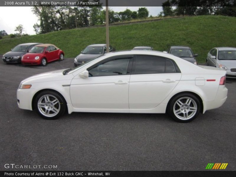 White Diamond Pearl / Parchment 2008 Acura TL 3.2