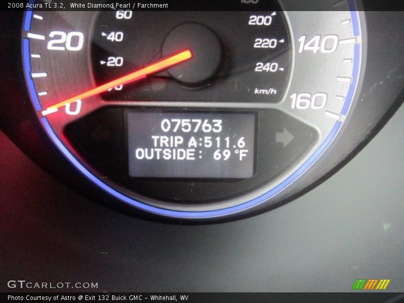 White Diamond Pearl / Parchment 2008 Acura TL 3.2