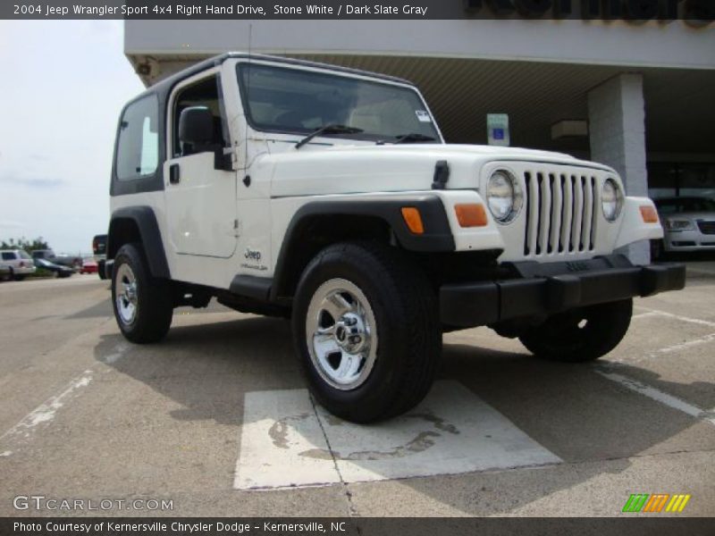 Stone White / Dark Slate Gray 2004 Jeep Wrangler Sport 4x4 Right Hand Drive