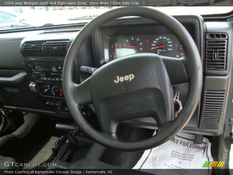 Stone White / Dark Slate Gray 2004 Jeep Wrangler Sport 4x4 Right Hand Drive