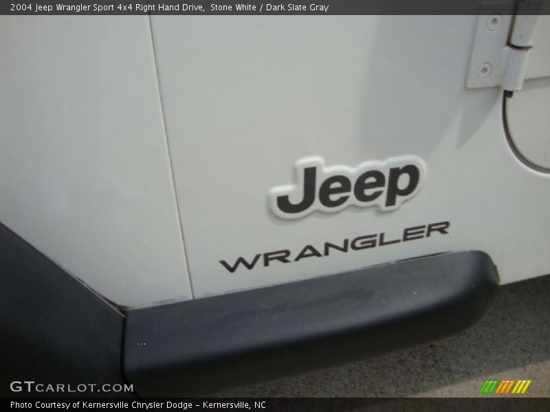 Stone White / Dark Slate Gray 2004 Jeep Wrangler Sport 4x4 Right Hand Drive