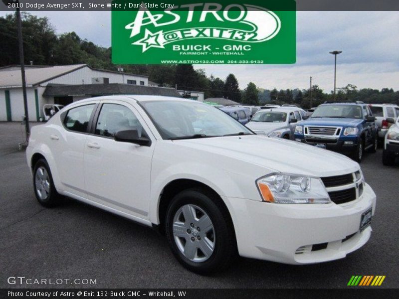 Stone White / Dark Slate Gray 2010 Dodge Avenger SXT