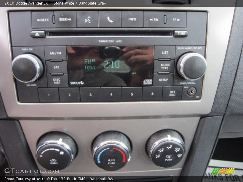 Stone White / Dark Slate Gray 2010 Dodge Avenger SXT