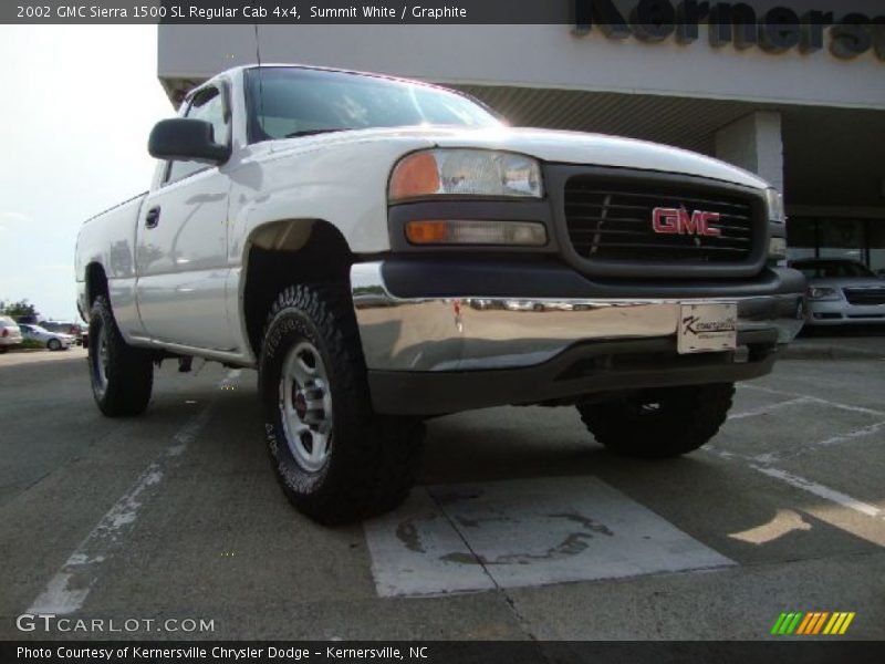 Summit White / Graphite 2002 GMC Sierra 1500 SL Regular Cab 4x4