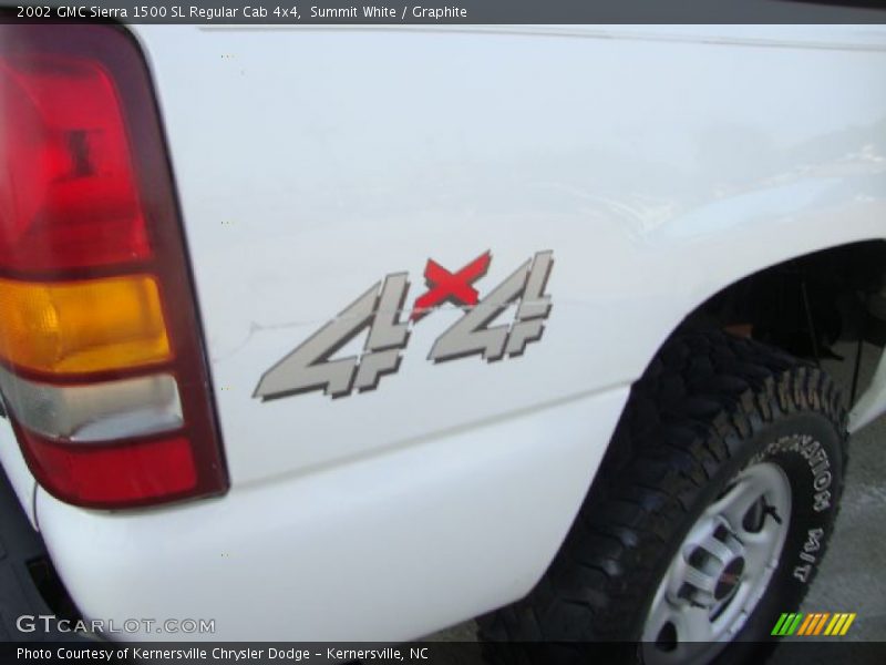 Summit White / Graphite 2002 GMC Sierra 1500 SL Regular Cab 4x4