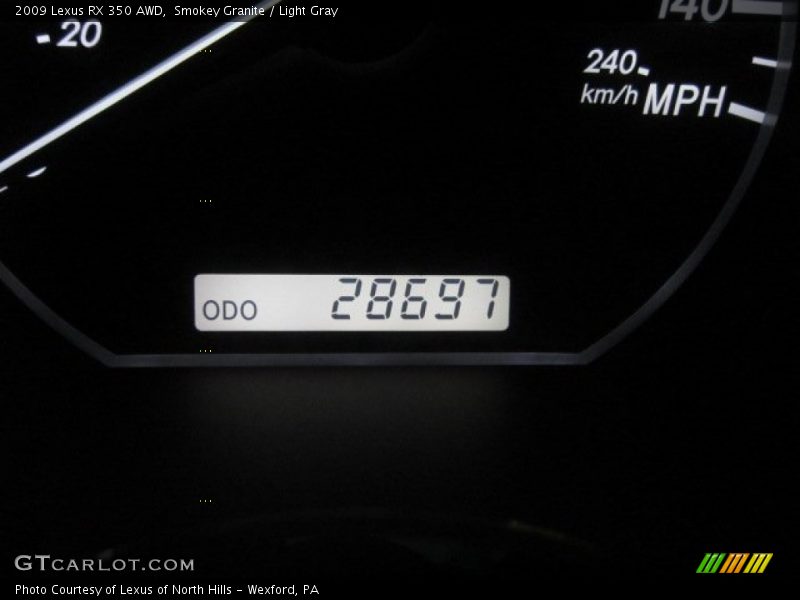 Smokey Granite / Light Gray 2009 Lexus RX 350 AWD