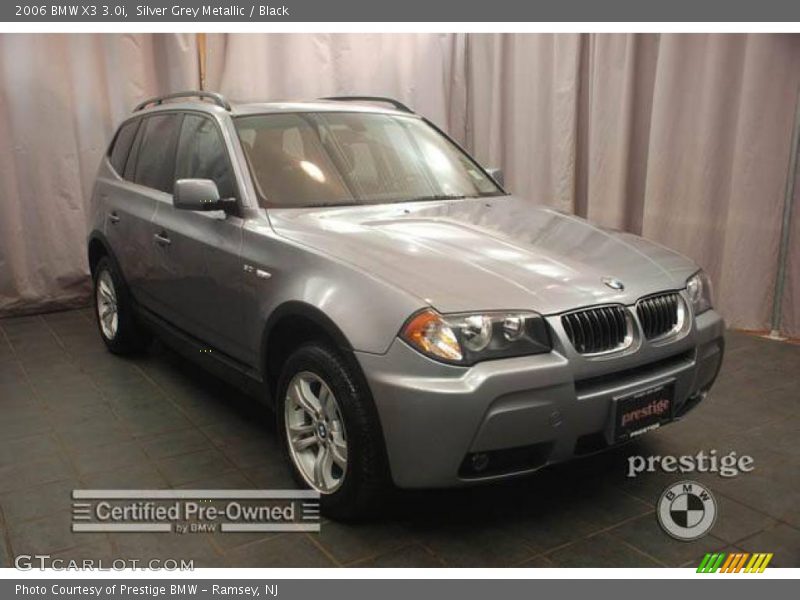 Silver Grey Metallic / Black 2006 BMW X3 3.0i