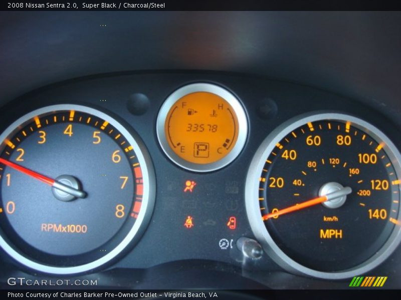 Super Black / Charcoal/Steel 2008 Nissan Sentra 2.0