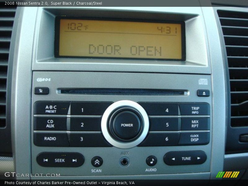 Super Black / Charcoal/Steel 2008 Nissan Sentra 2.0