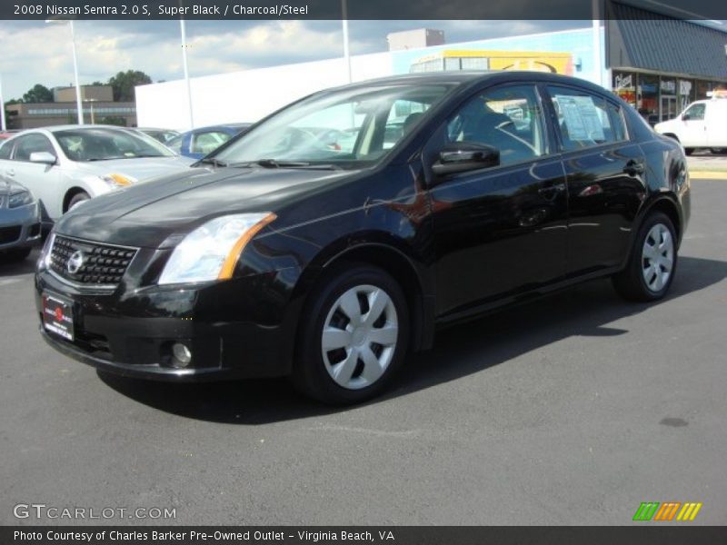 Super Black / Charcoal/Steel 2008 Nissan Sentra 2.0 S