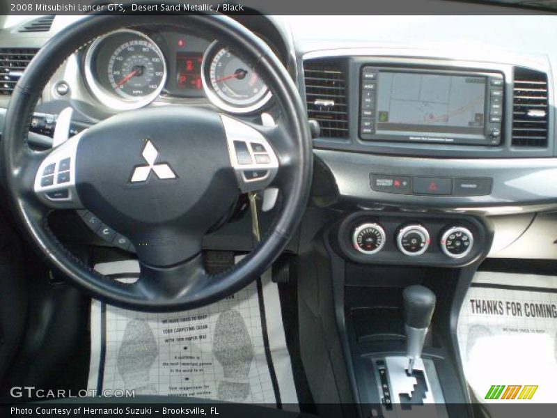Desert Sand Metallic / Black 2008 Mitsubishi Lancer GTS