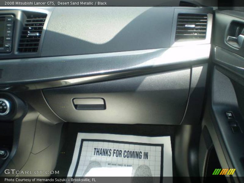 Desert Sand Metallic / Black 2008 Mitsubishi Lancer GTS