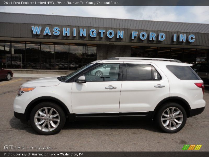 White Platinum Tri-Coat / Charcoal Black 2011 Ford Explorer Limited 4WD