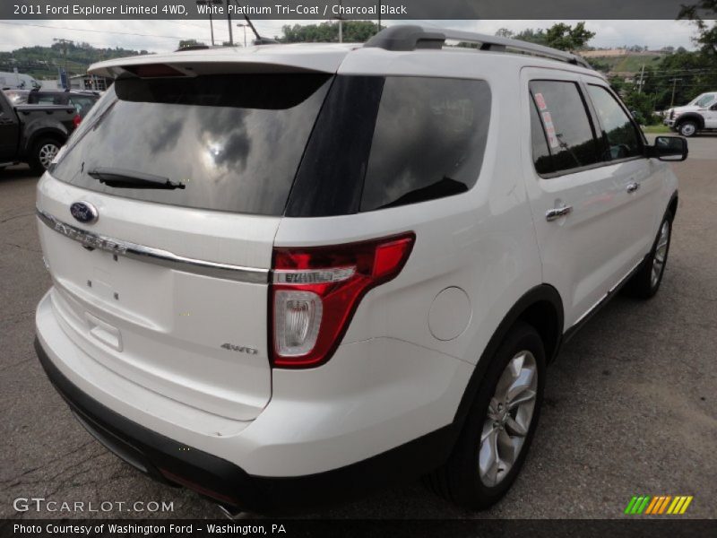 White Platinum Tri-Coat / Charcoal Black 2011 Ford Explorer Limited 4WD