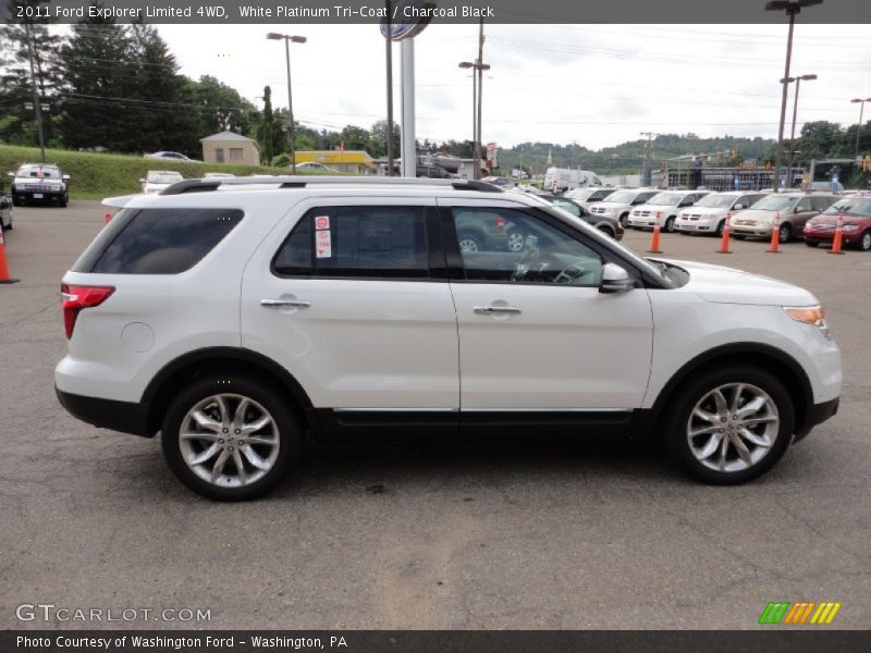 White Platinum Tri-Coat / Charcoal Black 2011 Ford Explorer Limited 4WD